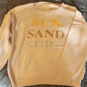 Saltwater LUXE Sweater, Size Med, Vanilla/Cream color